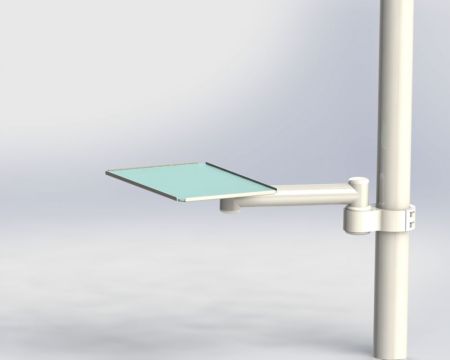 Медкрон DS-Tab-40-1 – Столик инструментальный (нерж сталь / стекло)