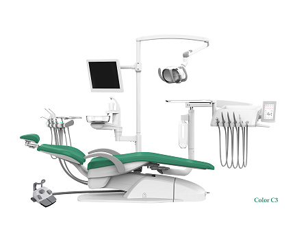 SILVERFOX 8000C-CRS0 Compact – Стоматологическая установка с нижней подачей, без гидроблока и с мягкой обивкой