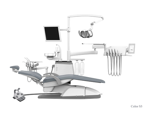 SILVERFOX 8000C-SRS0 Classic – Стоматологическая установка с нижней подачей и мягкой обивкой