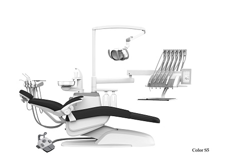 SILVERFOX 8000B-CRS0 Basic – Стоматологическая установка с верхней подачей и мягкой обивкой