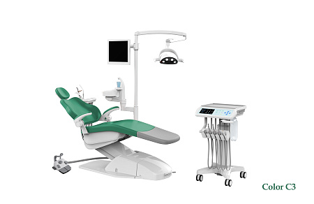 SILVERFOX 8000C-CMS0 – Стоматологическая установка с подкатным блоком врача, без гидроблока и с мягкой обивкой