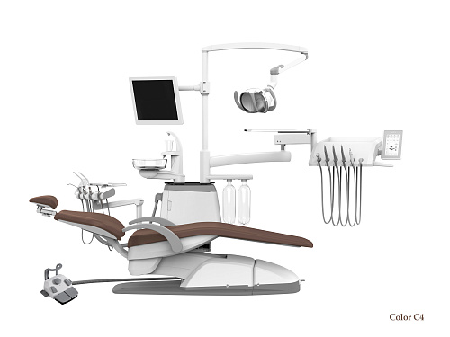 SILVERFOX 8000C-SRS0 Classic – Стоматологическая установка с нижней подачей и мягкой обивкой